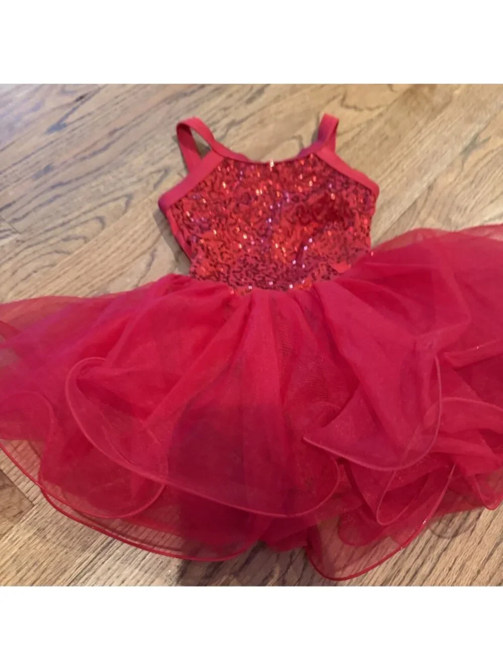 Weissman XSC XS Child Red Competition Dance Costume #12410 Tap Jazz Musical Thea
